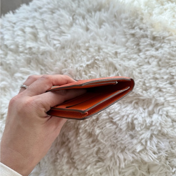 Hermes Bearn Wallet orange epsom leather with palladium hardware - orig. $2625 - Picture 5 of 8